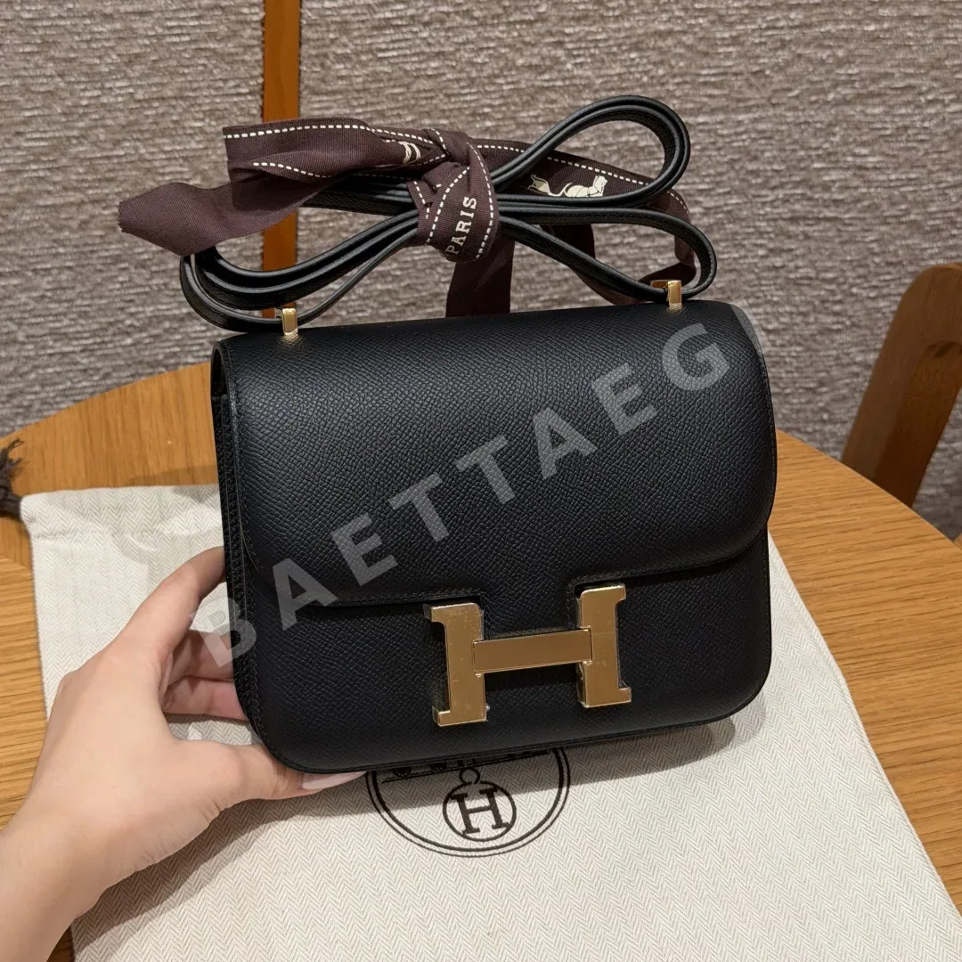 에르메스 콘스탄스 18 cm 블랙 앱송 가죽 가방 상세 이미지 1