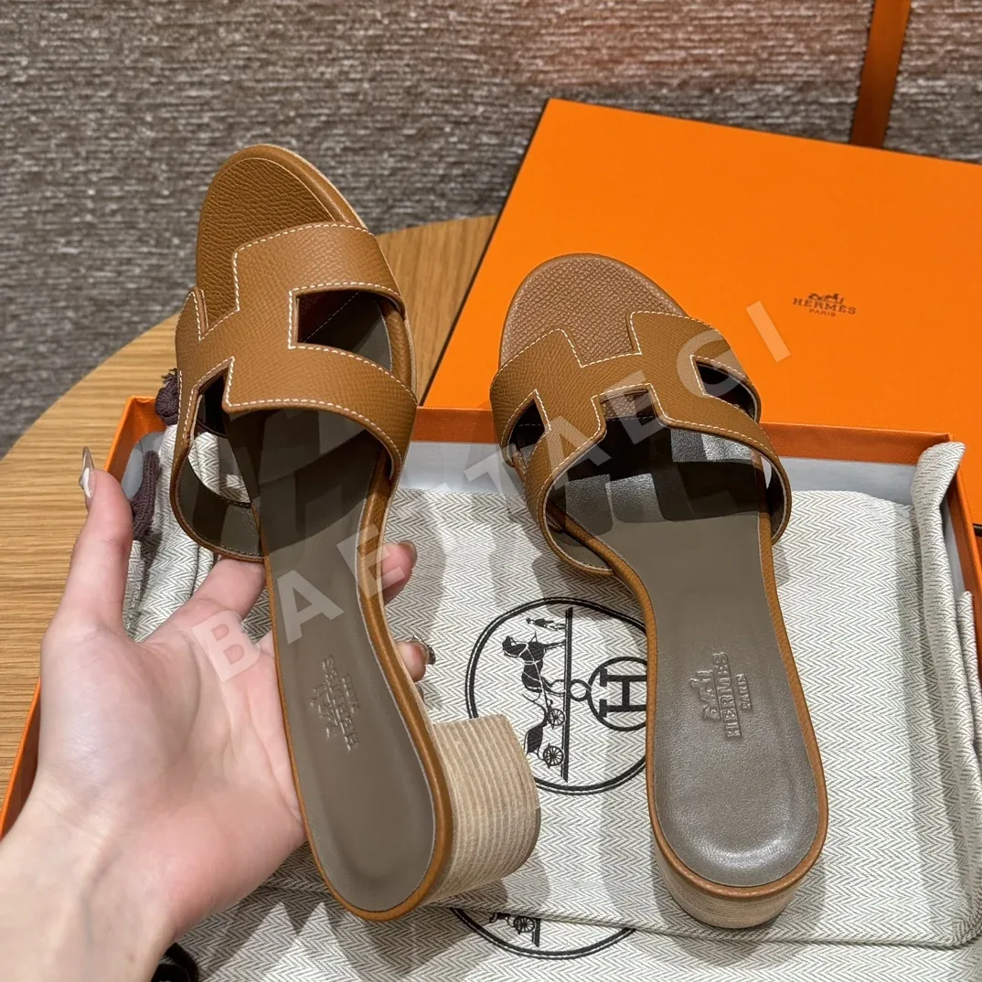 에르메스 오아시스 샌들 어스 옐로우 가죽 하이힐 상세 이미지 9