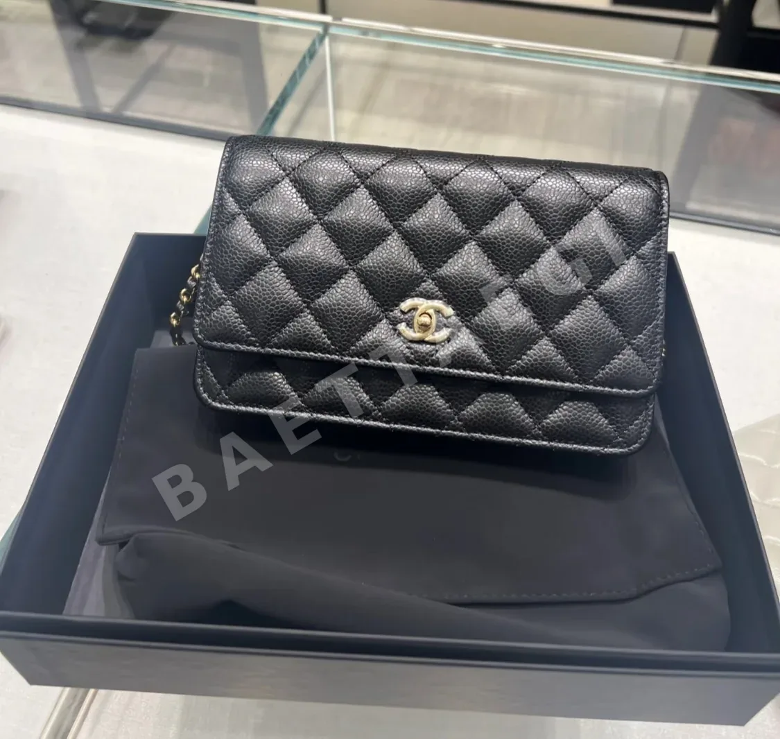 샤넬 24K WOC 체인 미니백 블랙 금장 24K 상세 이미지 6