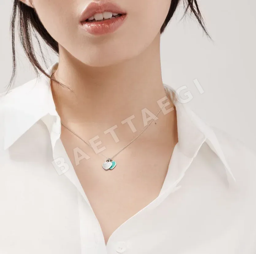 티파니 하트 펜던트 3색 스털링 실버 목걸이 상세 이미지 2