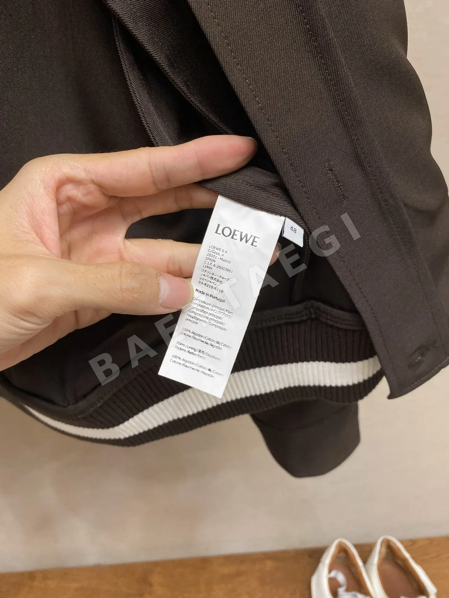 로에베 울 갸바진 자수 남성 자켓 상세 이미지 7