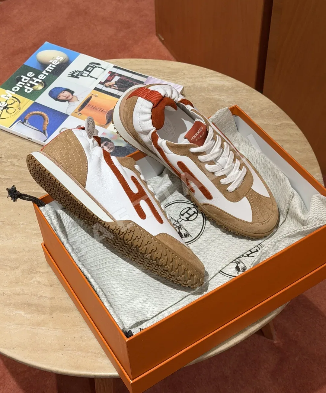 에르메스 스니커즈 멜란주 캐니언 염소가죽 상세 이미지 3
