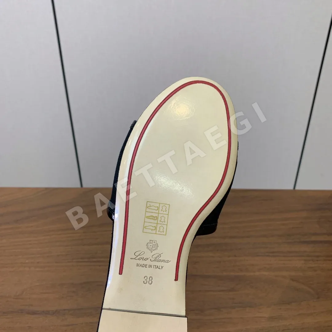 로로피아나 컬러 블록 플랫 샌들 상세 이미지 9