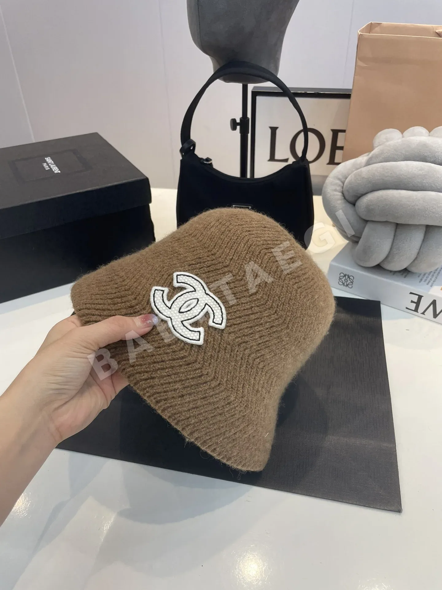 샤넬 울 버킷 햇 모자 상세 이미지 4