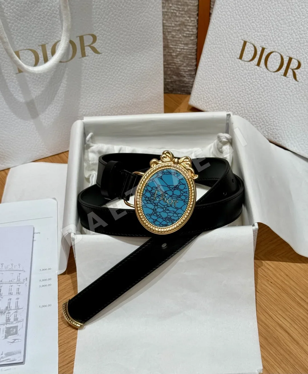 디올 JD280 메다이용 가죽 벨트 177460
