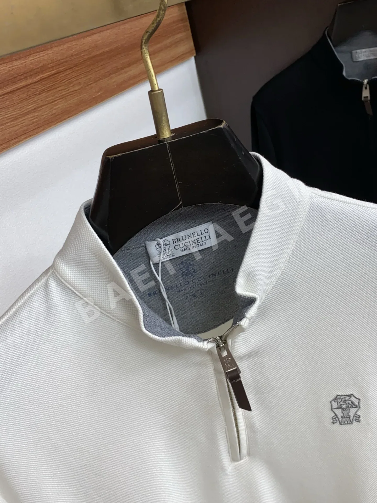 브루넬로쿠치넬리 남성 반팔 하프 집업 폴로셔츠 상세 이미지 3