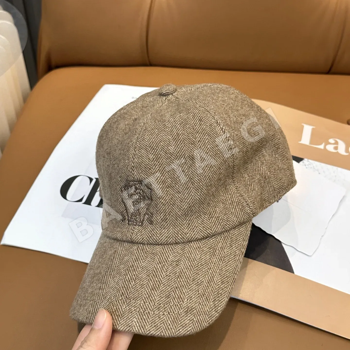 브루넬로쿠치넬리 헤링본 베이스볼캡 상세 이미지 2