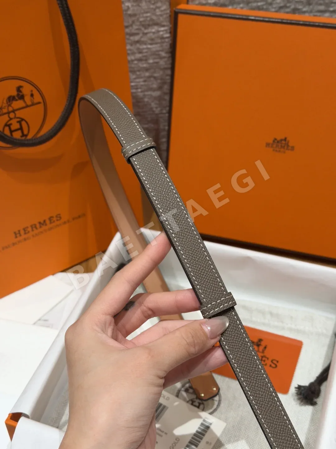 에르메스 앱송 카프스킨 켈리 버클 벨트 상세 이미지 8