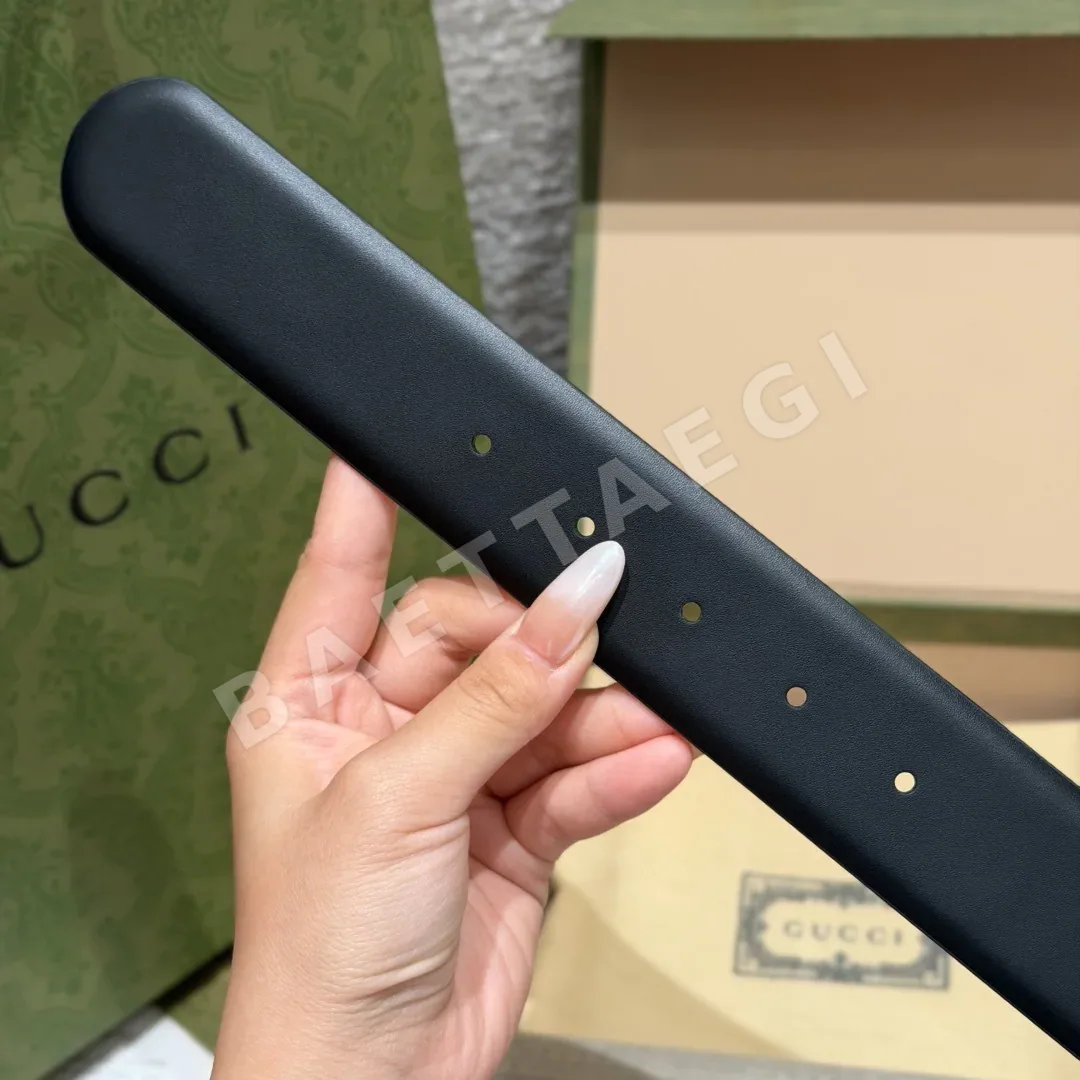 구찌 인터로킹 더블 G 버클 송아지가죽 벨트 40mm 상세 이미지 7