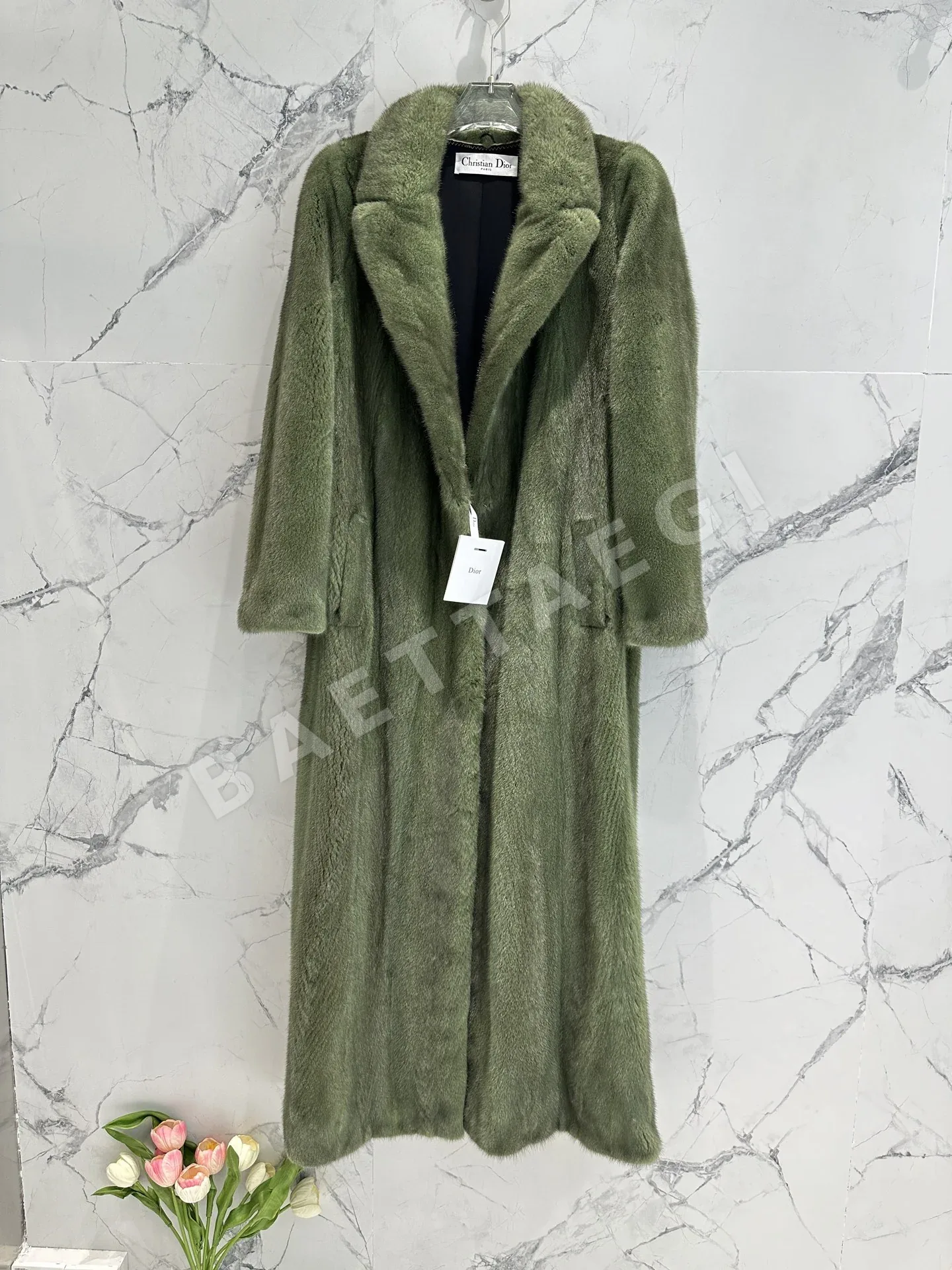 디올 밸벳 밍크 코트 195012
