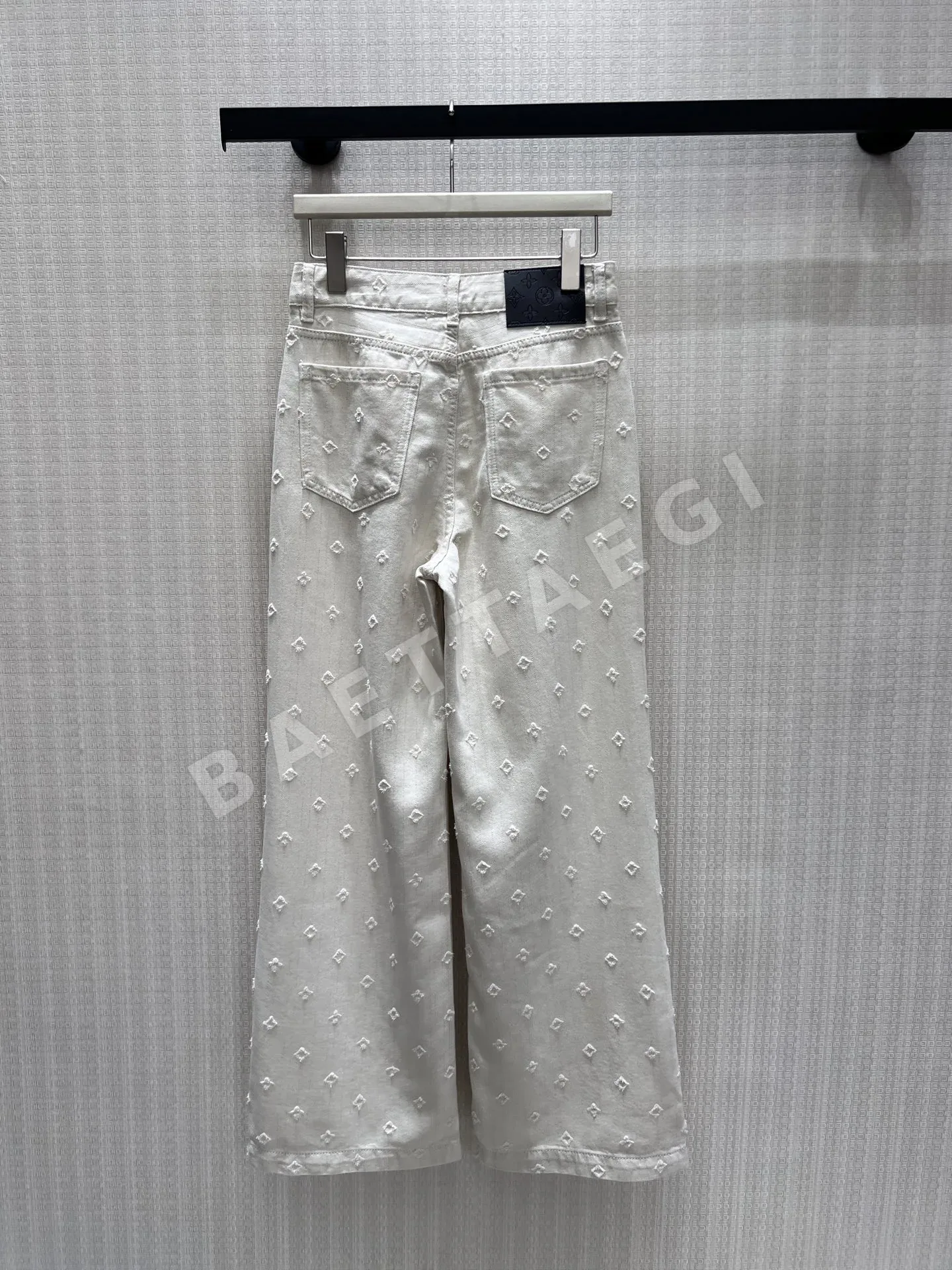 루이비통 투톤 자카드 와이드 레그 바지 상세 이미지 2