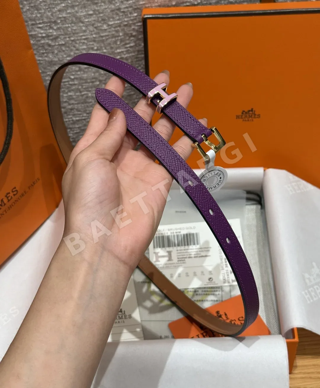 에르메스 팝 H 에포슨 카프스킨 벨트 상세 이미지 4