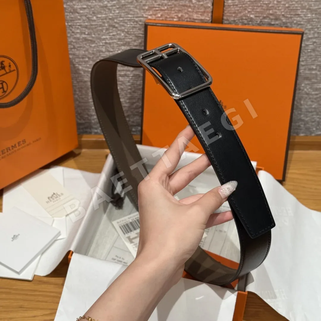 에르메스 하프 코드 리버시블 가죽 벨트 상세 이미지 4