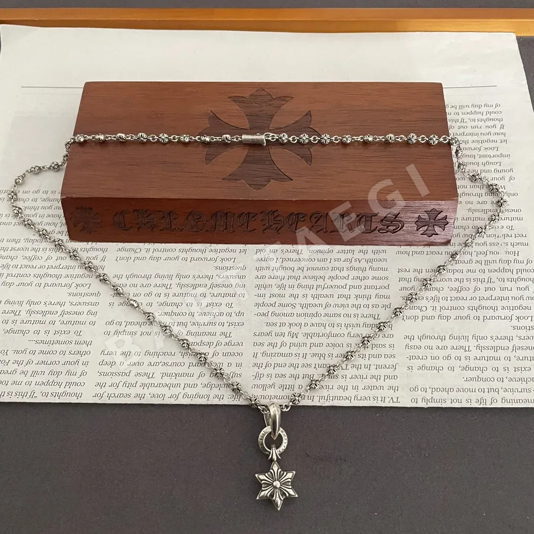 크롬하츠 크로스볼 육각형 펜던트 목걸이 상세 이미지 5