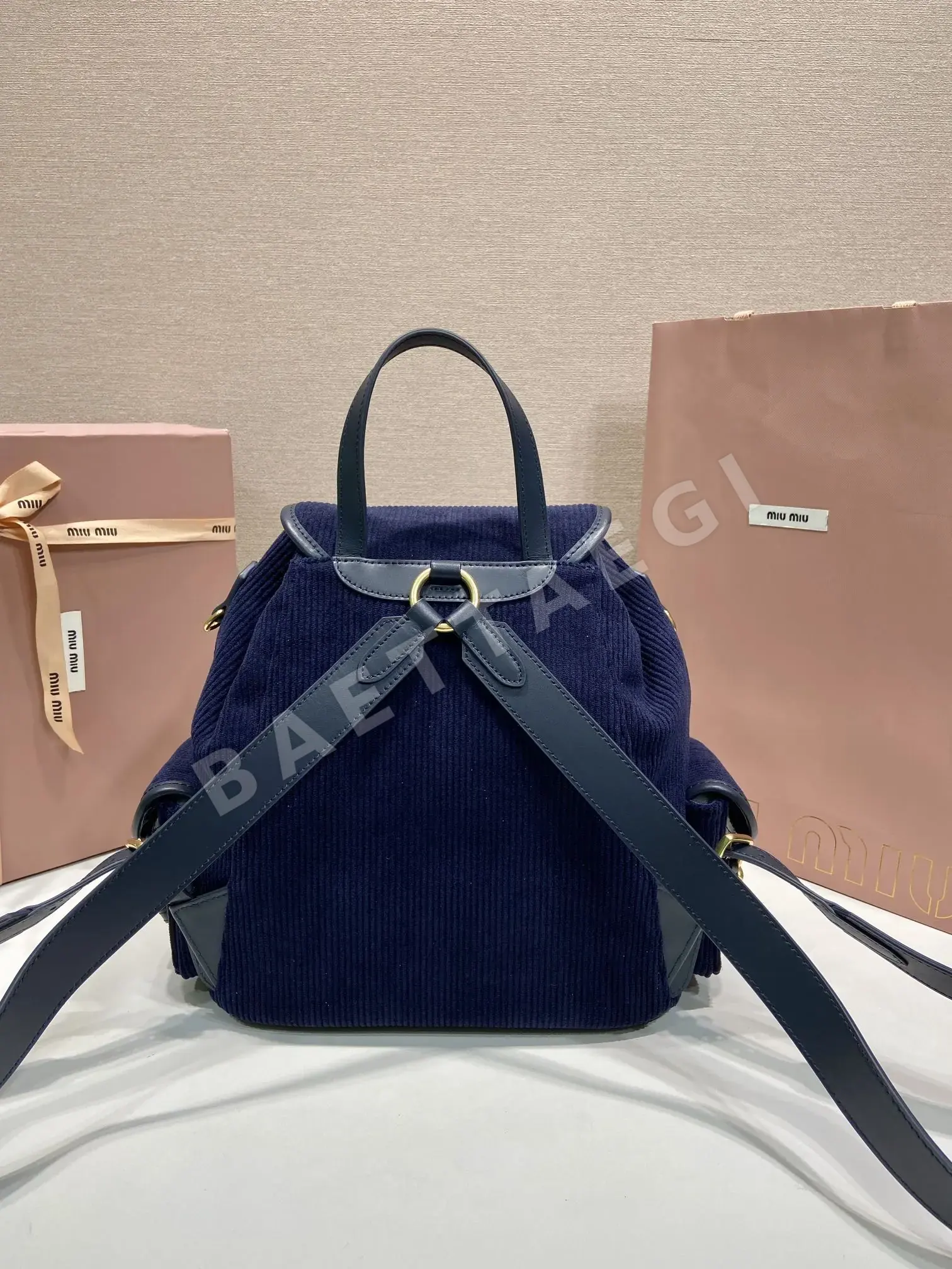 미우미우 코듀로이 백팩 5BZ042 상세 이미지 4