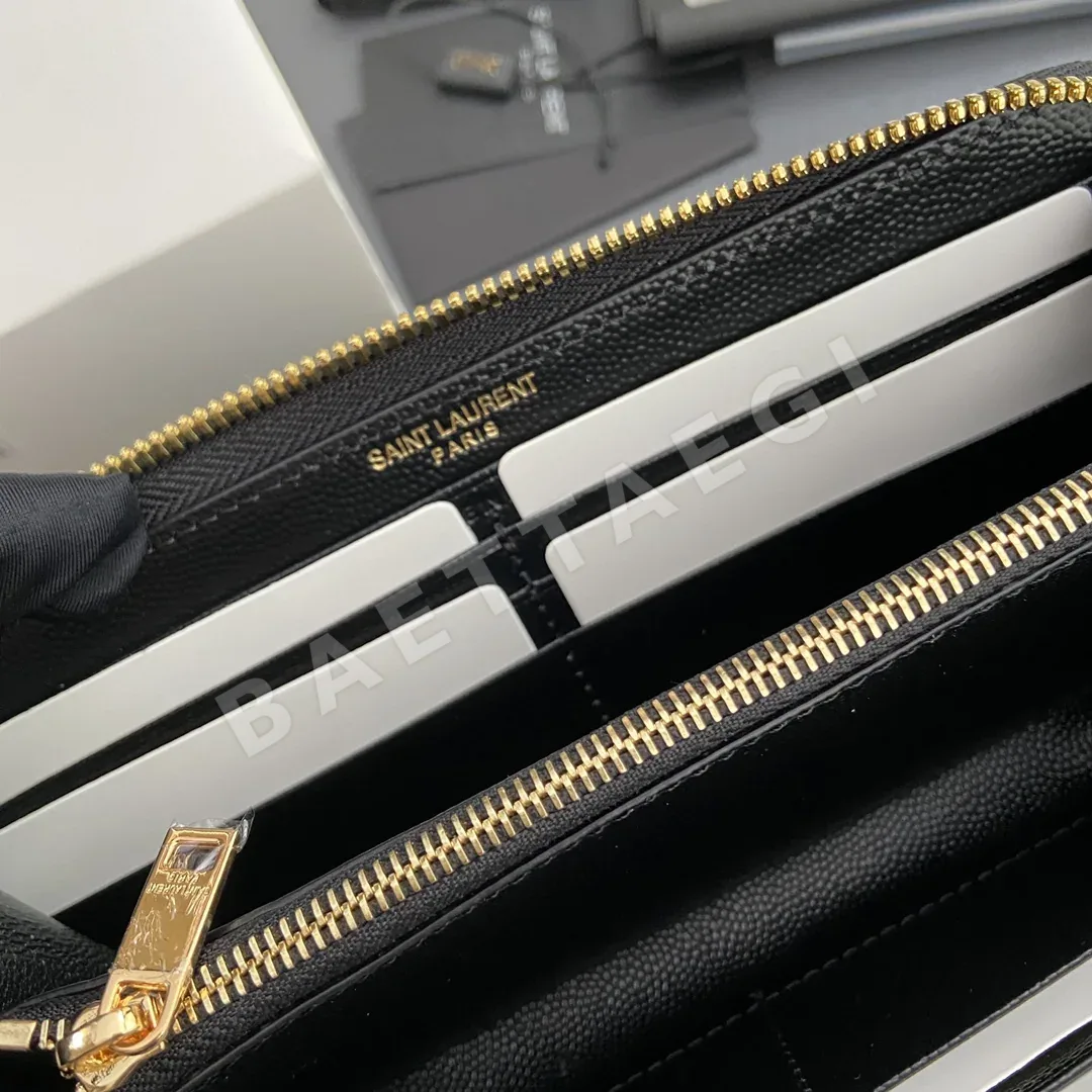 생로랑 YSL 로고 자카드 엠보싱 지퍼 지갑 상세 이미지 7