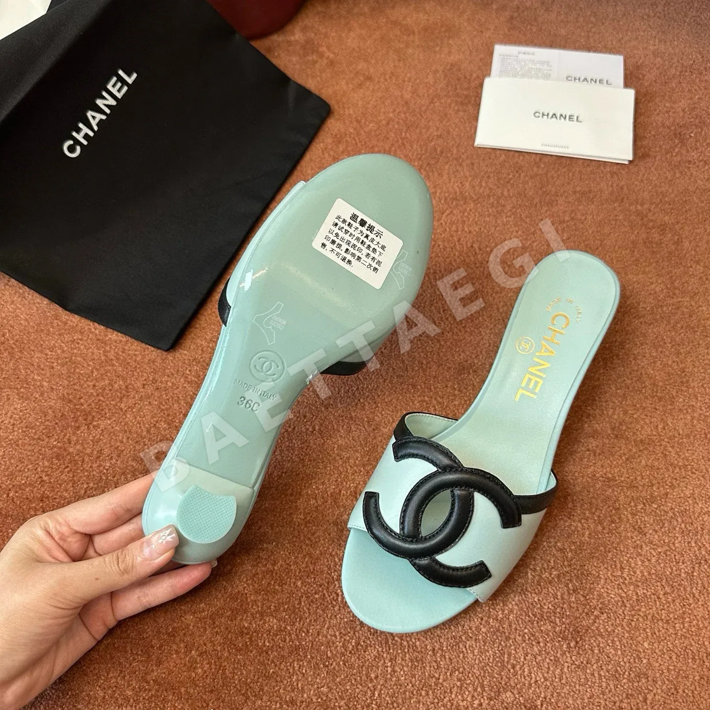 샤넬 더블 C 로고 플랫 슈즈 상세 이미지 7