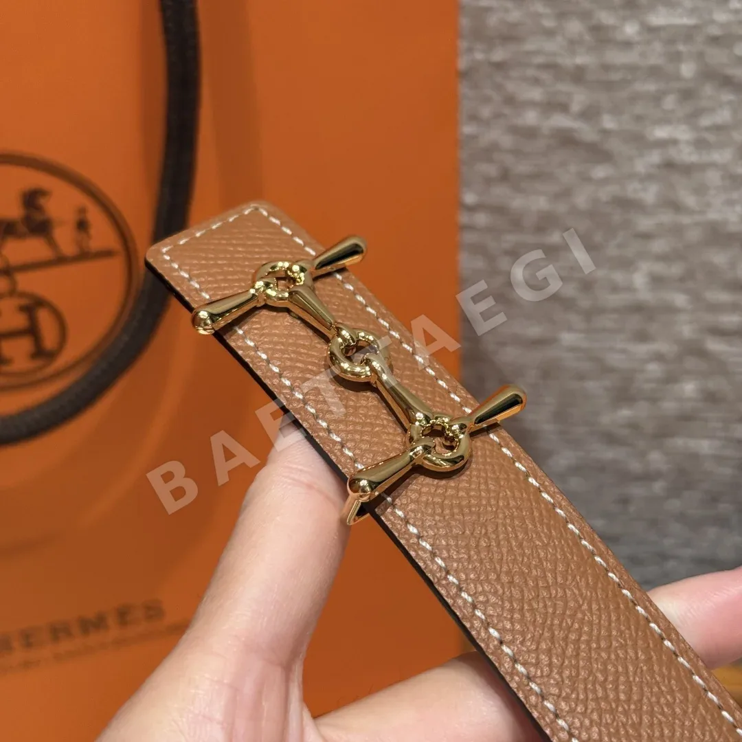 에르메스 H자형 버클 양면 스위프트 앱송 가죽 벨트 상세 이미지 7