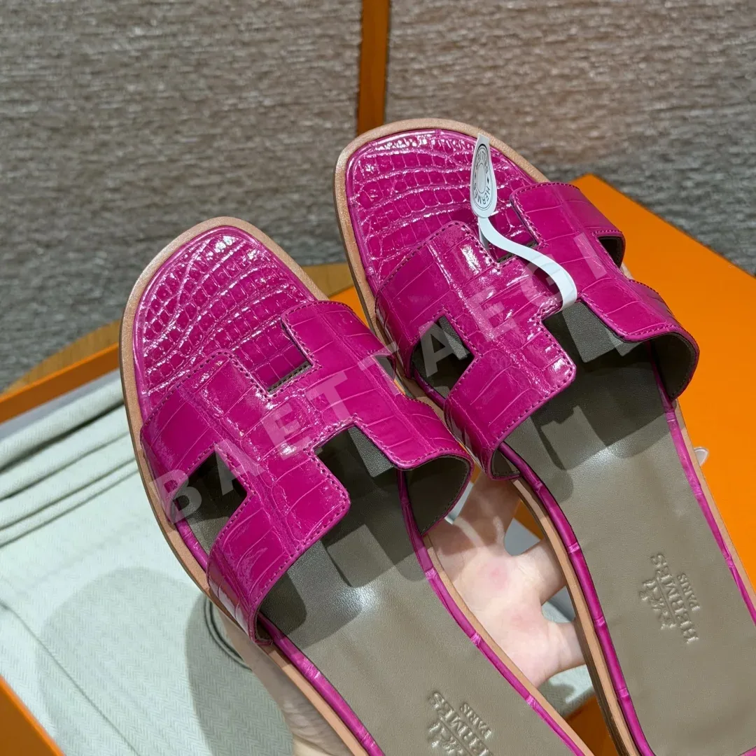 에르메스 오란 샌들 포로사스 악어가죽 H 컷아웃 상세 이미지 8