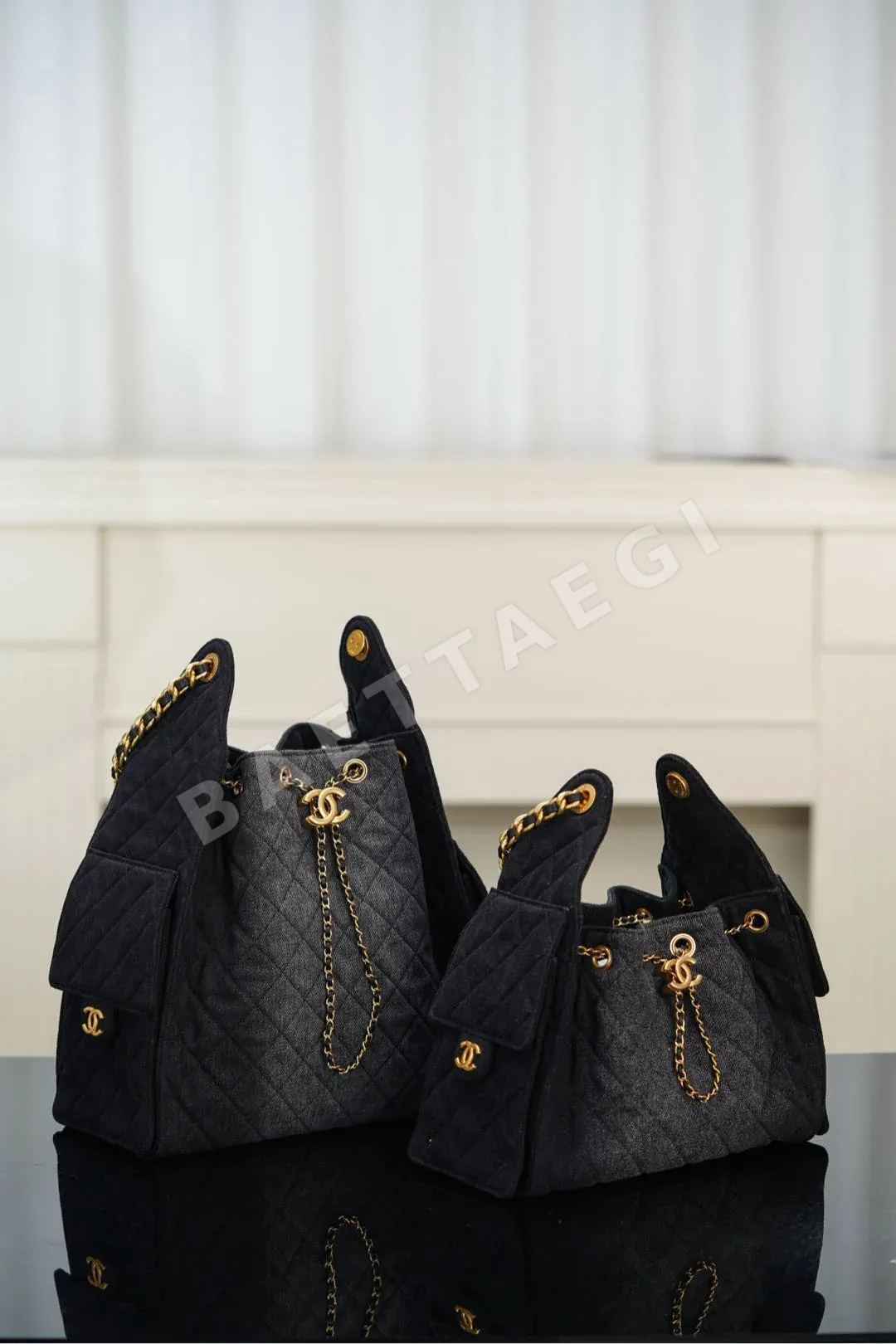 샤넬 블랙 데님 가방 상세 이미지 3