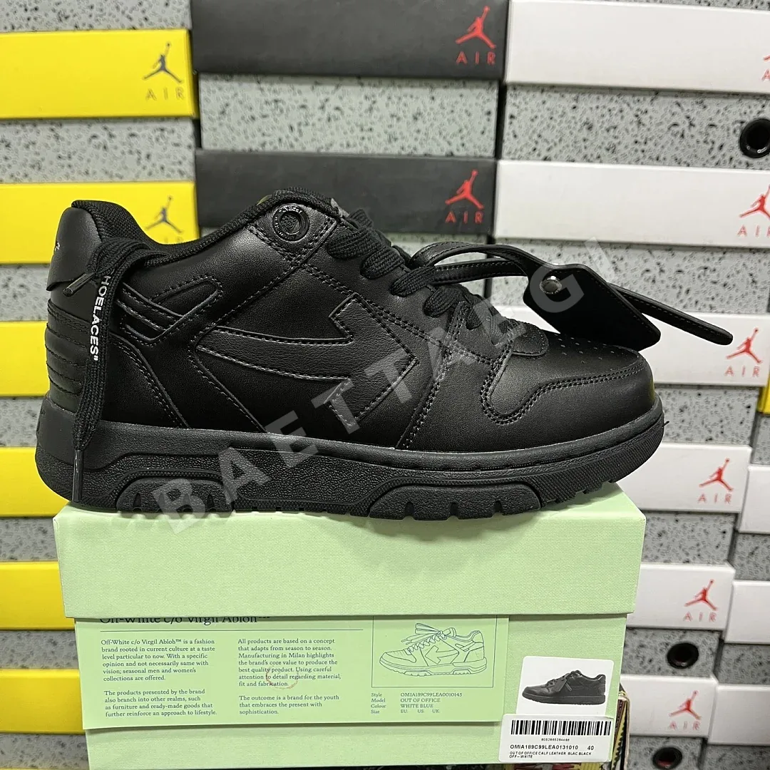 오프화이트 [YC/3A] 아웃 오브 오피스 OOO 로우 탑스 올블랙 202435 Off White Out Of Office OOO Low 상세 이미지 1