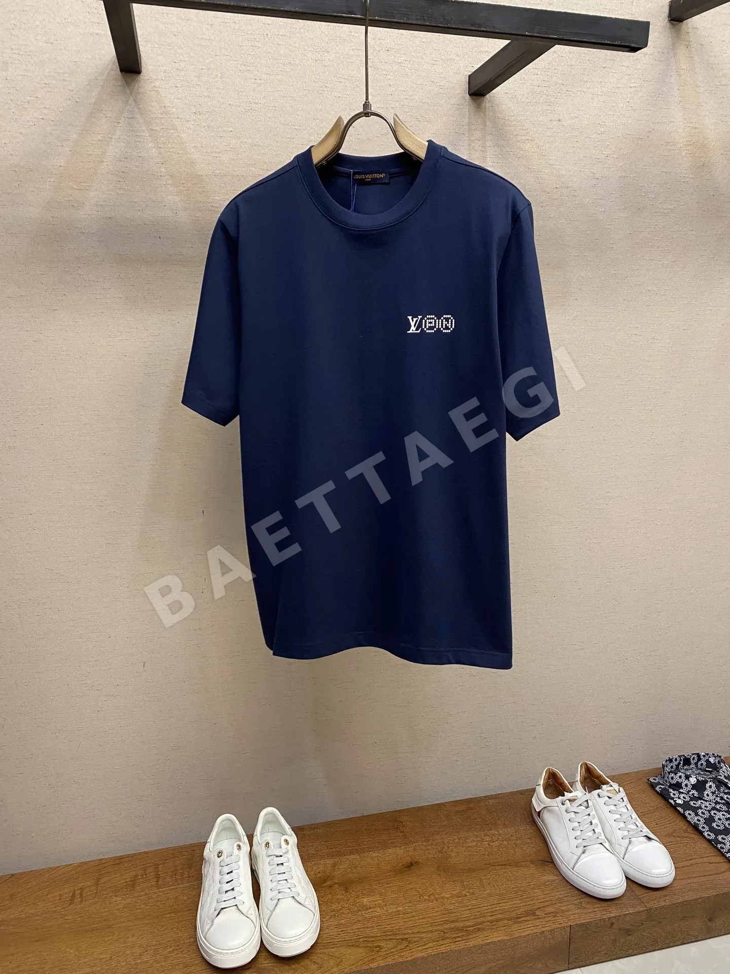 루이비통 로고 프린트 데님 반팔 티셔츠 2021