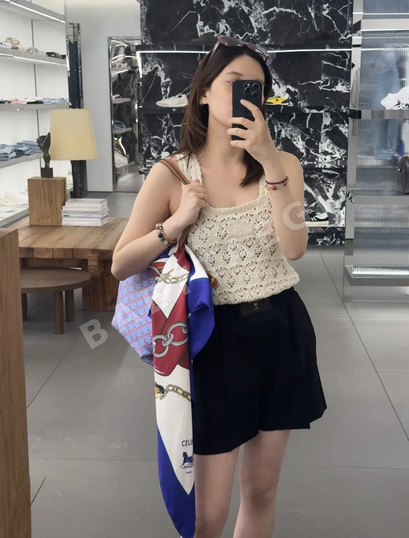 셀린느 크로셰 오픈워크 민소매 베스트 상세 이미지 8