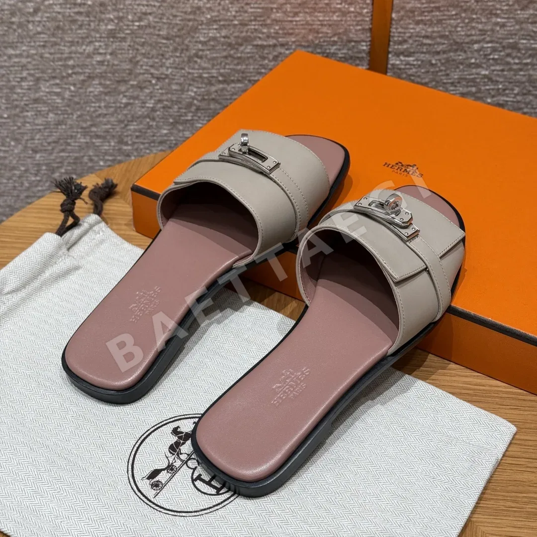 에르메스 줄리아 샌들 Calfskin 가죽 버클 상세 이미지 4