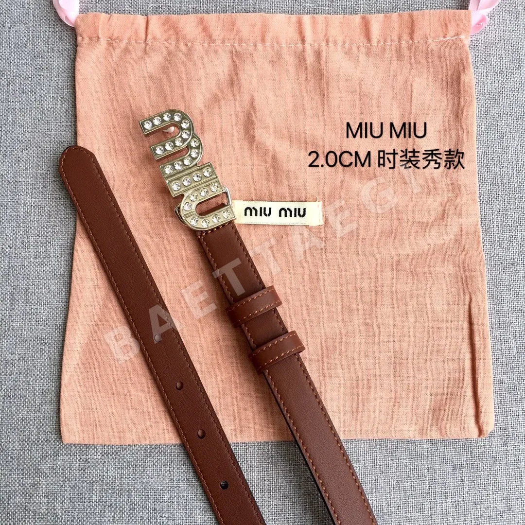 미우미우 가죽 벨트 상세 이미지 5