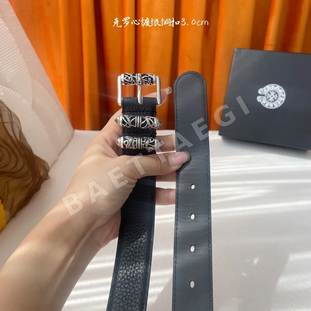 크롬하츠 켈틱 드래곤 스털링 실버 롤러 버클 벨트 상세 이미지 4