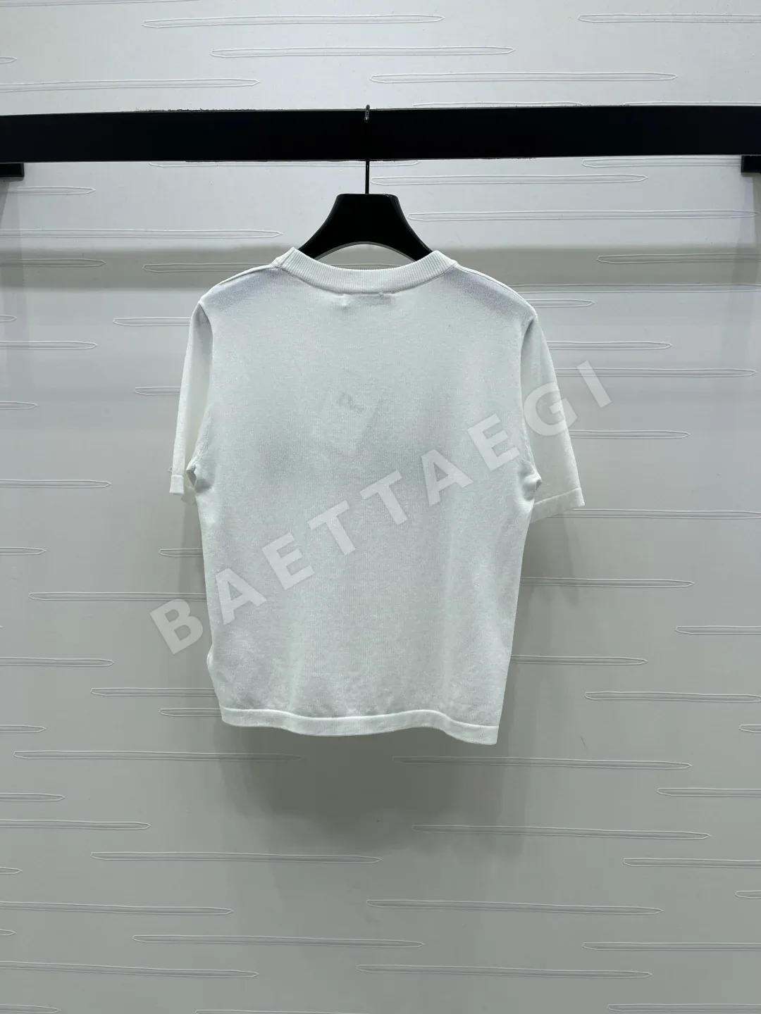 디올 카라 블록 오각별 니트 반팔 티셔츠 상세 이미지 8