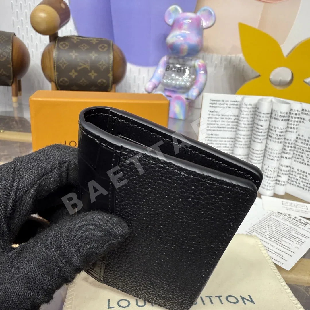 루이비통 블랙 크로코다일 패턴 지갑 상세 이미지 6