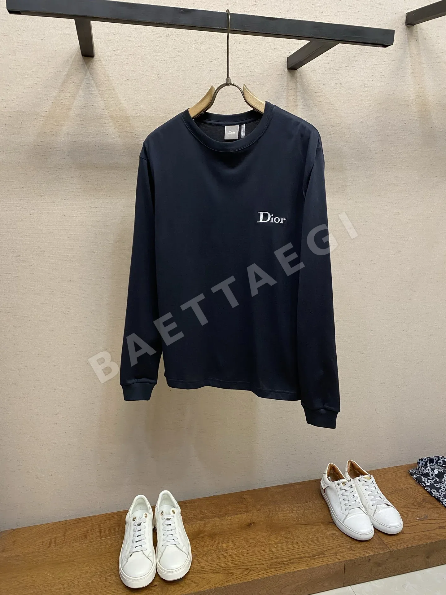 제냐 남성 면 저지 긴팔 티셔츠 164841