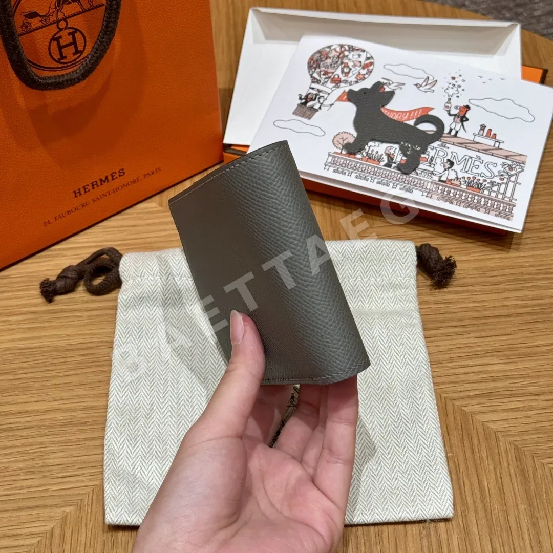 에르메스 엡솜 가죽 레인 클라우드 그레이 지갑 상세 이미지 6