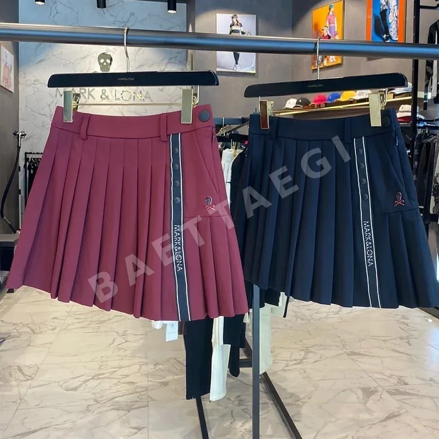 마크앤로나 여성용 플리츠 미디 스커트 153954
