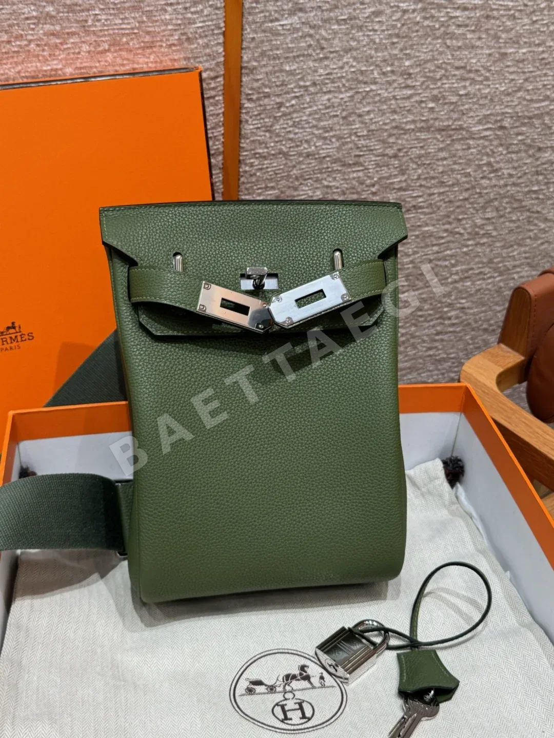 에르메스 핵 아 도 토고 레더 백팩 상세 이미지 6