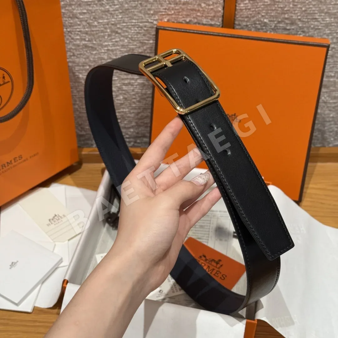에르메스 하프코드 리버시블 송아지가죽 벨트 상세 이미지 4