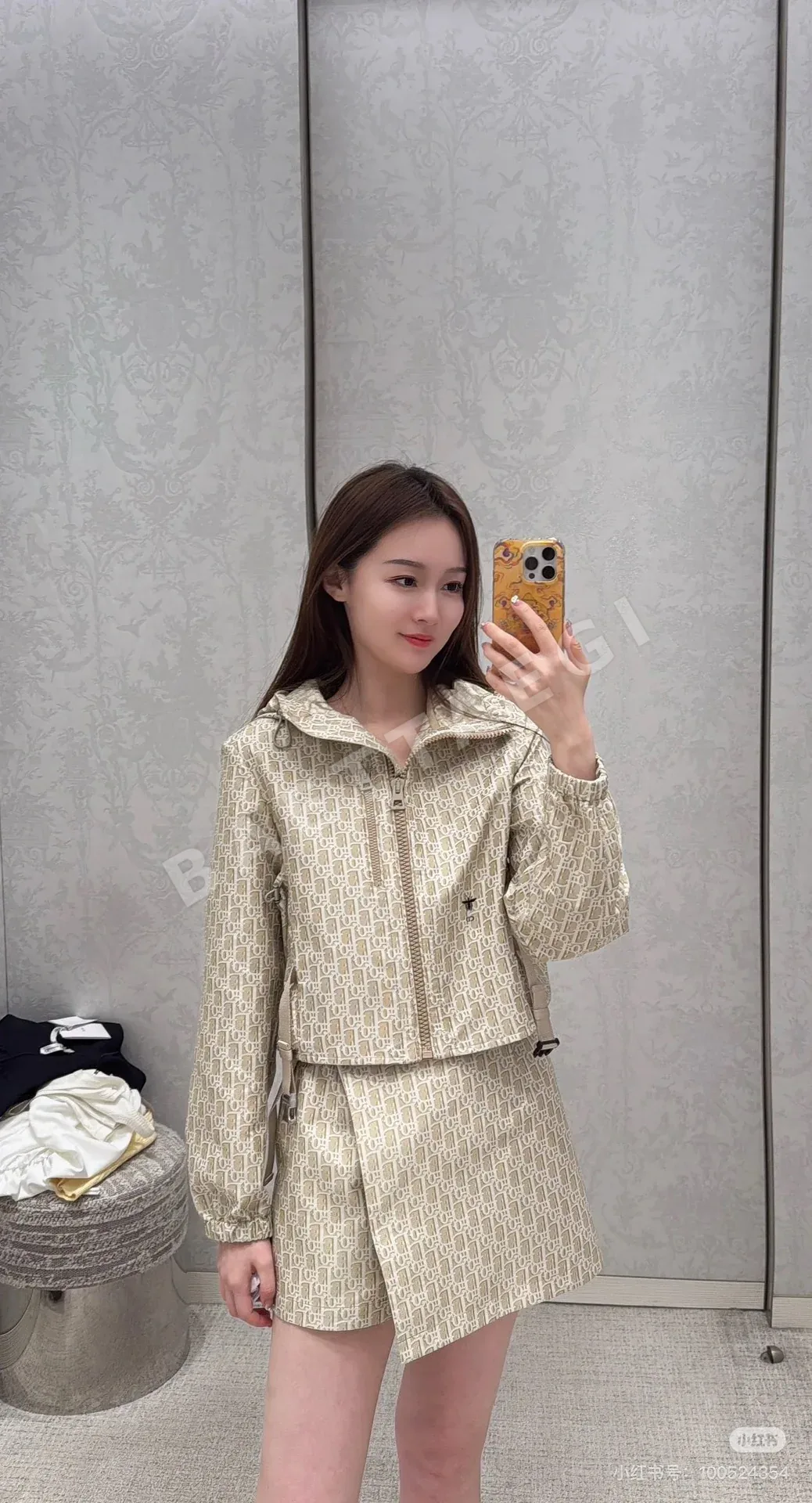 디올 골드 오블리크 자카드 여성 자켓 상세 이미지 6