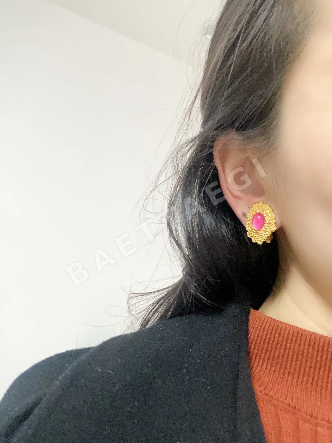 생로랑 빈티지 러버 클립온 귀걸이 상세 이미지 2