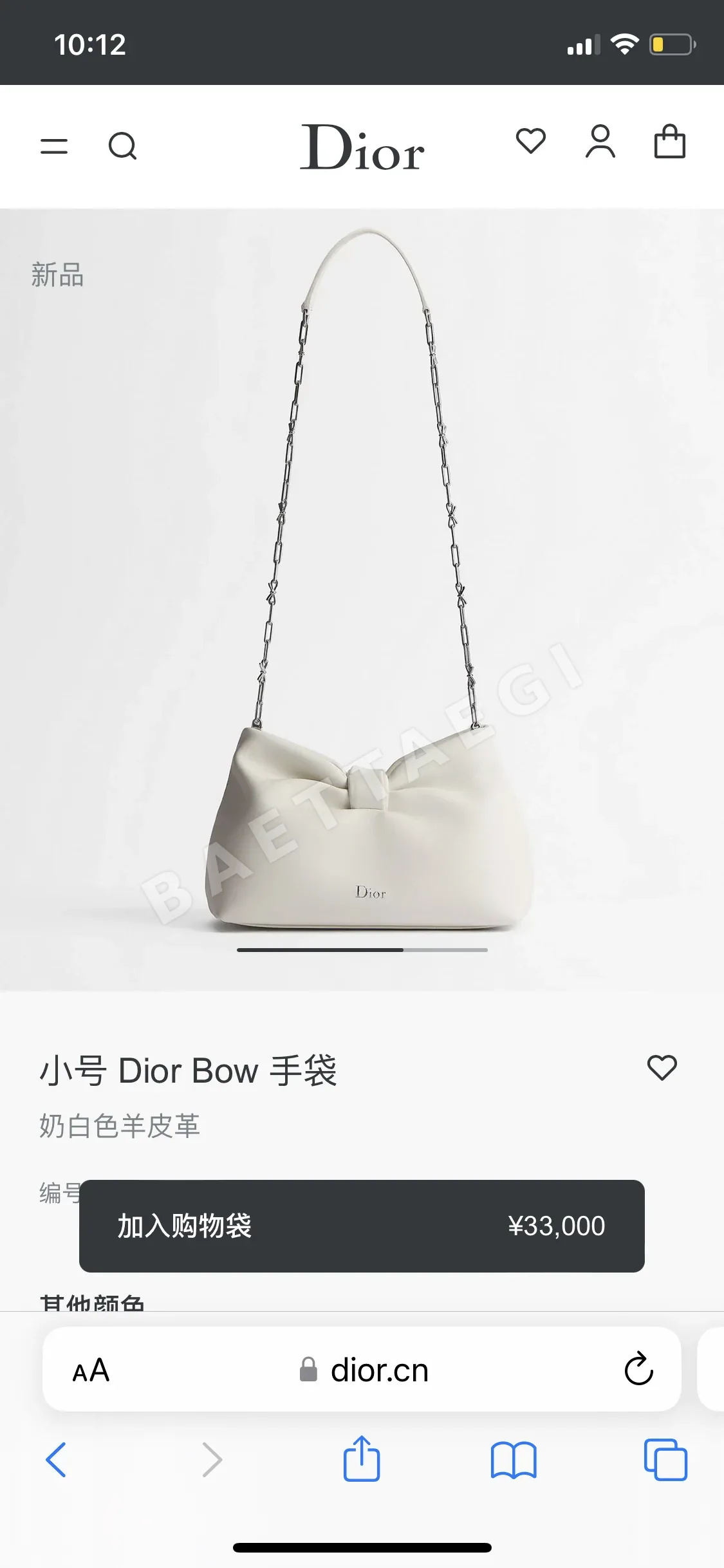 디올 보우 체인 램스킨 가방 상세 이미지 7