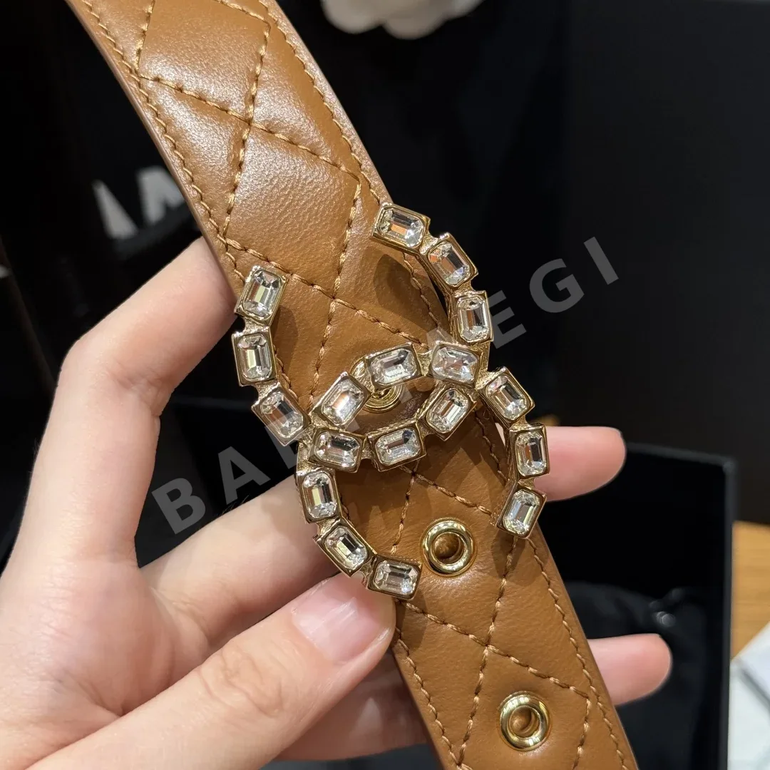 샤넬 램스킨 더블 C 메탈 로고 벨트 상세 이미지 4