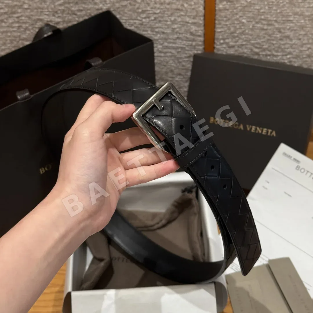 보테가베네타 인트레차토 우븐 소가죽 벨트 상세 이미지 4