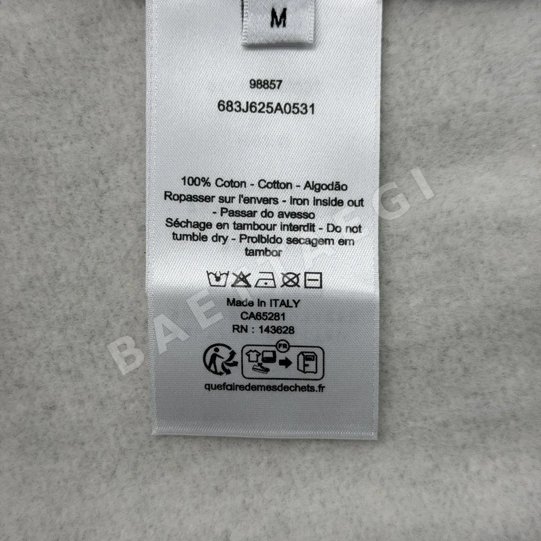 디올 자수 로고 후드 티셔츠 남성 상세 이미지 9