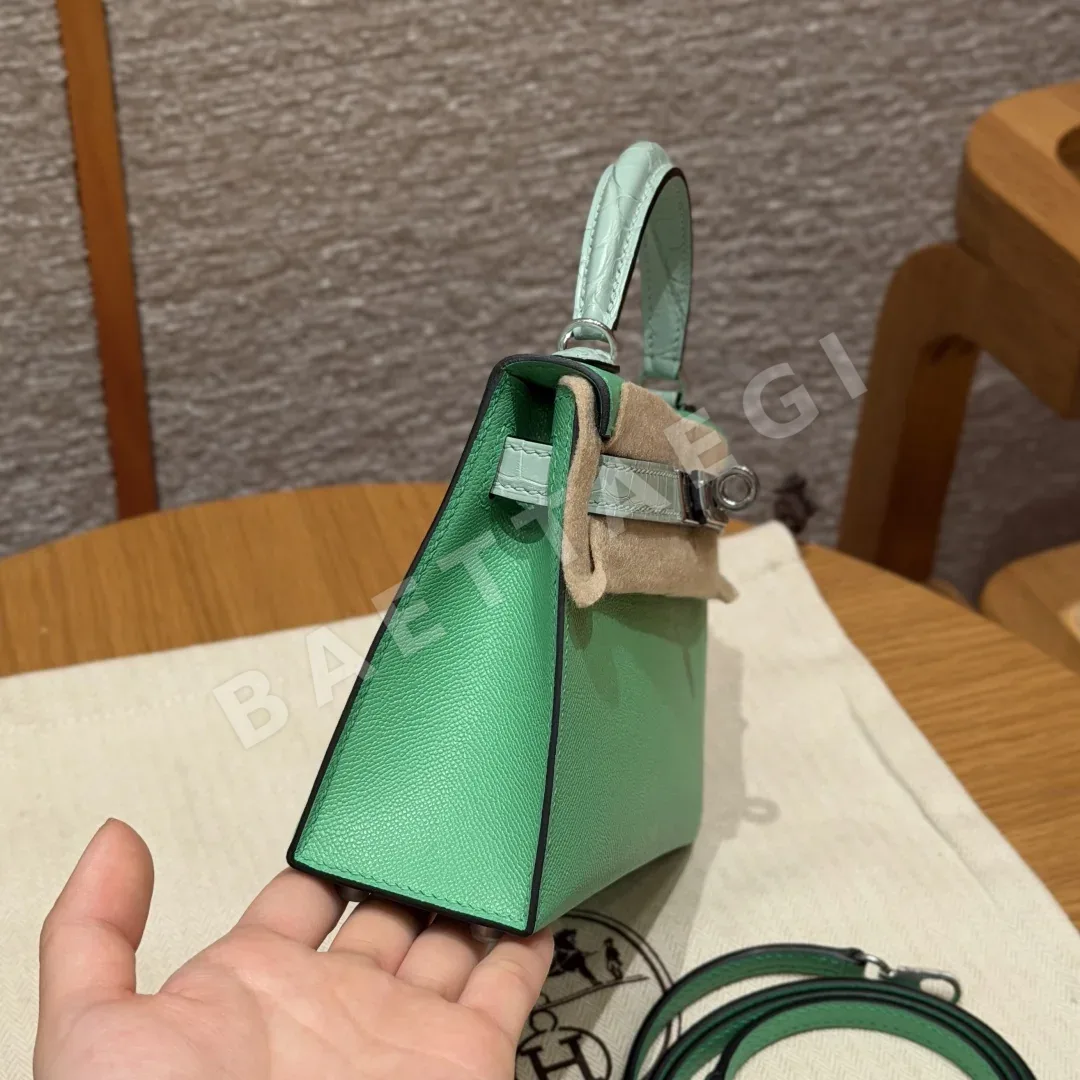 에르메스 켈리 미니 2 악어 가죽 가방 상세 이미지 3
