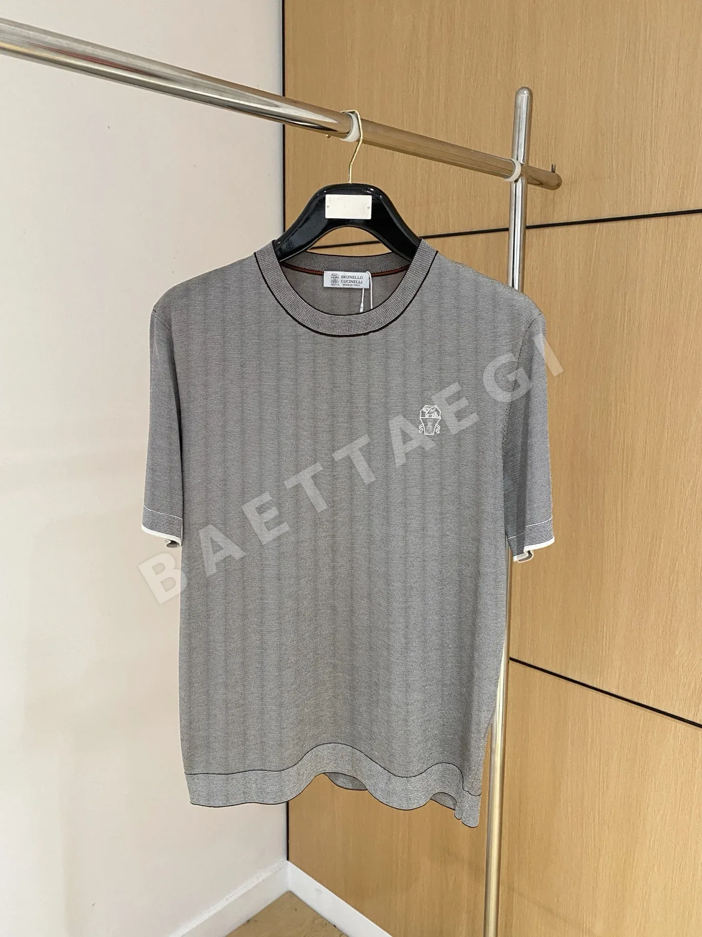 브루넬로쿠치넬리 남성 린넨 반팔 티셔츠 상세 이미지 2