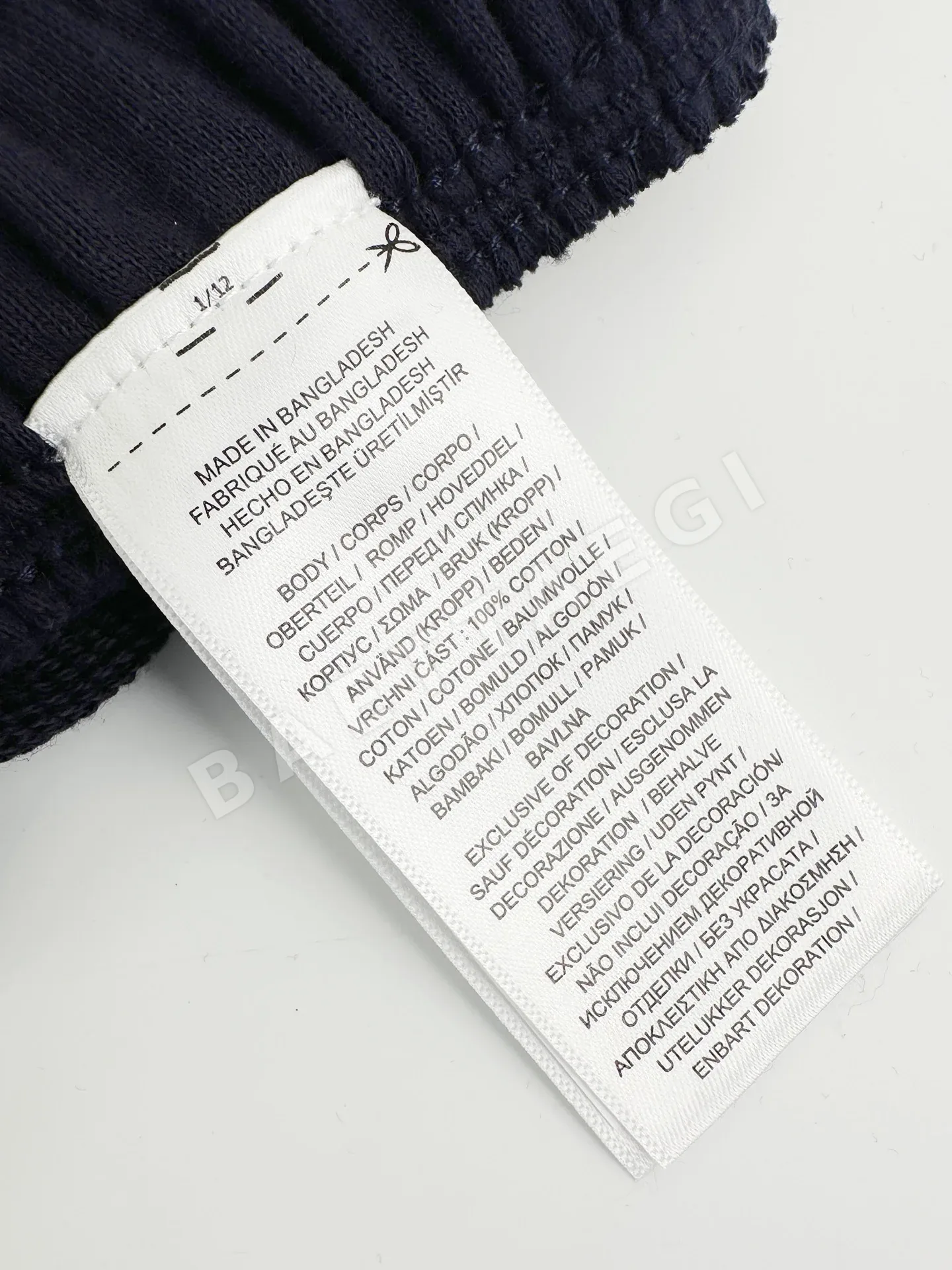 폴로 네이비 블루 자수 남성 바지 상세 이미지 9