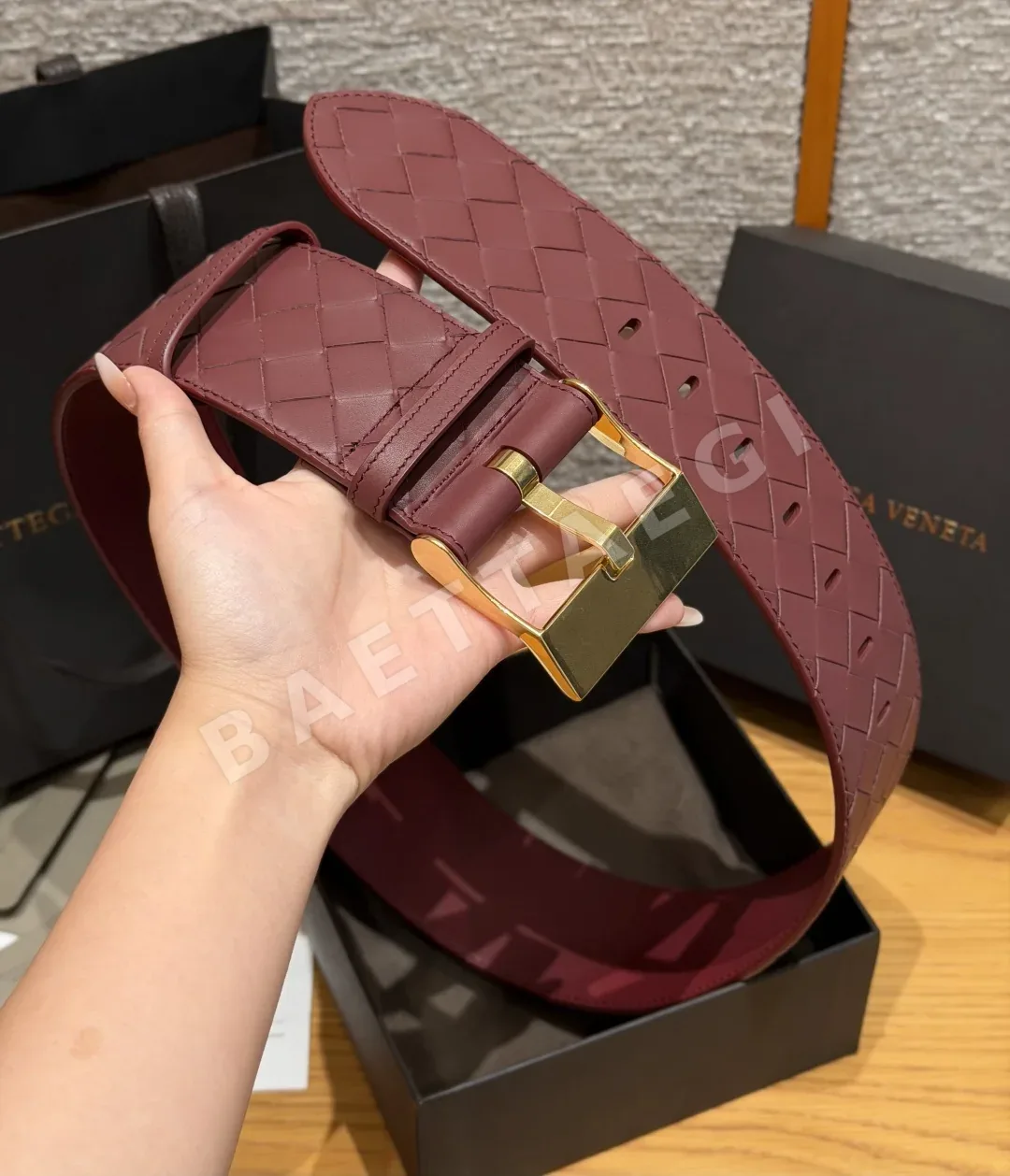 보테가베네타 인트레치오 가죽 벨트 상세 이미지 5