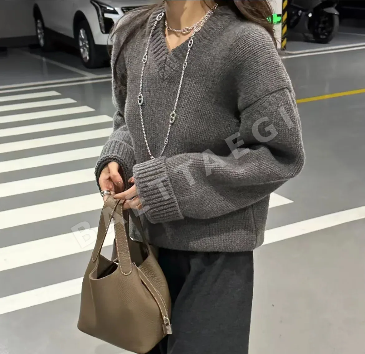 에르메스 팔랑둘르 피그노즈 롱 체인 목걸이 상세 이미지 6