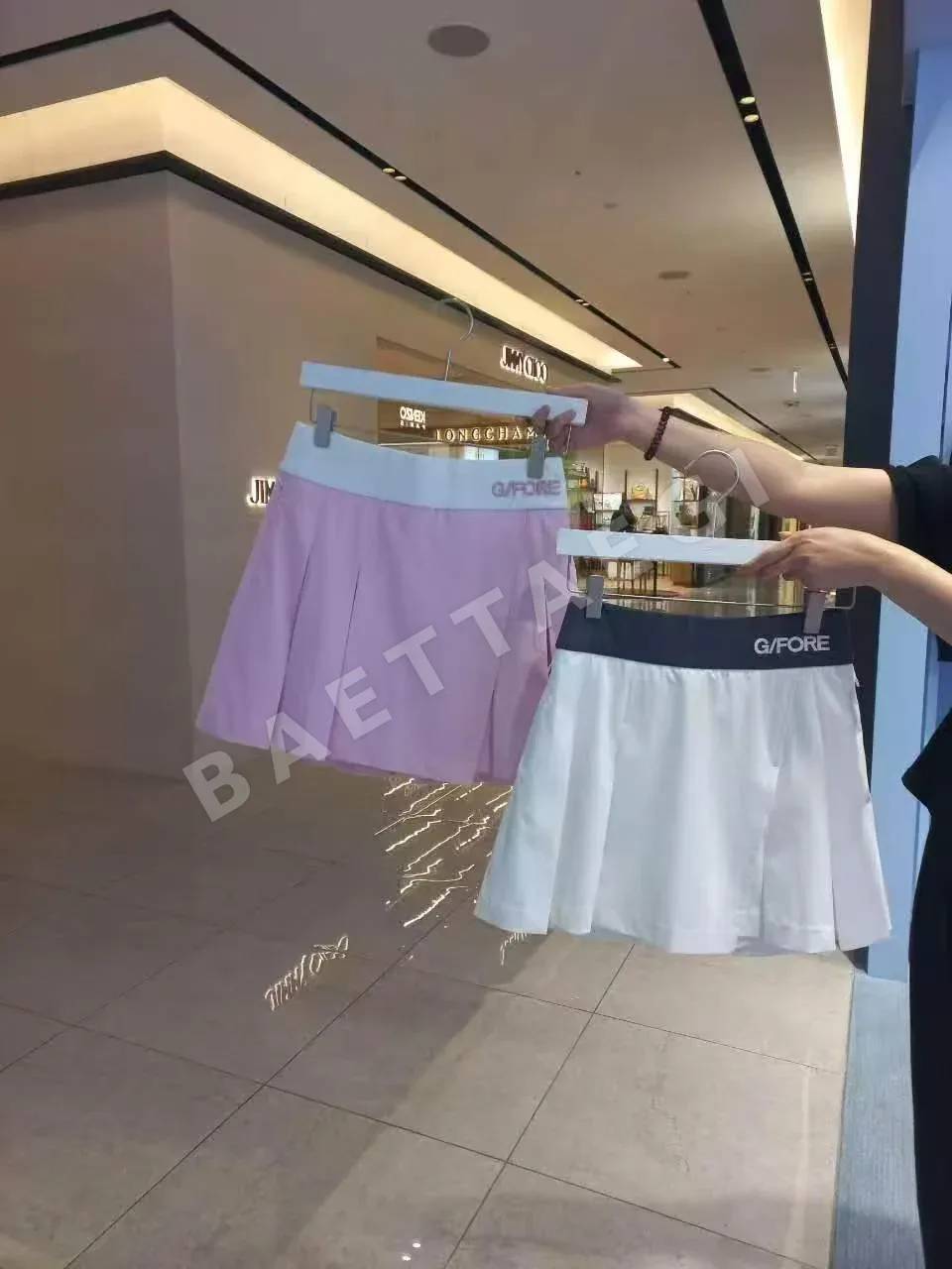 지포어 여성 A라인 플리츠 스커트 상세 이미지 3