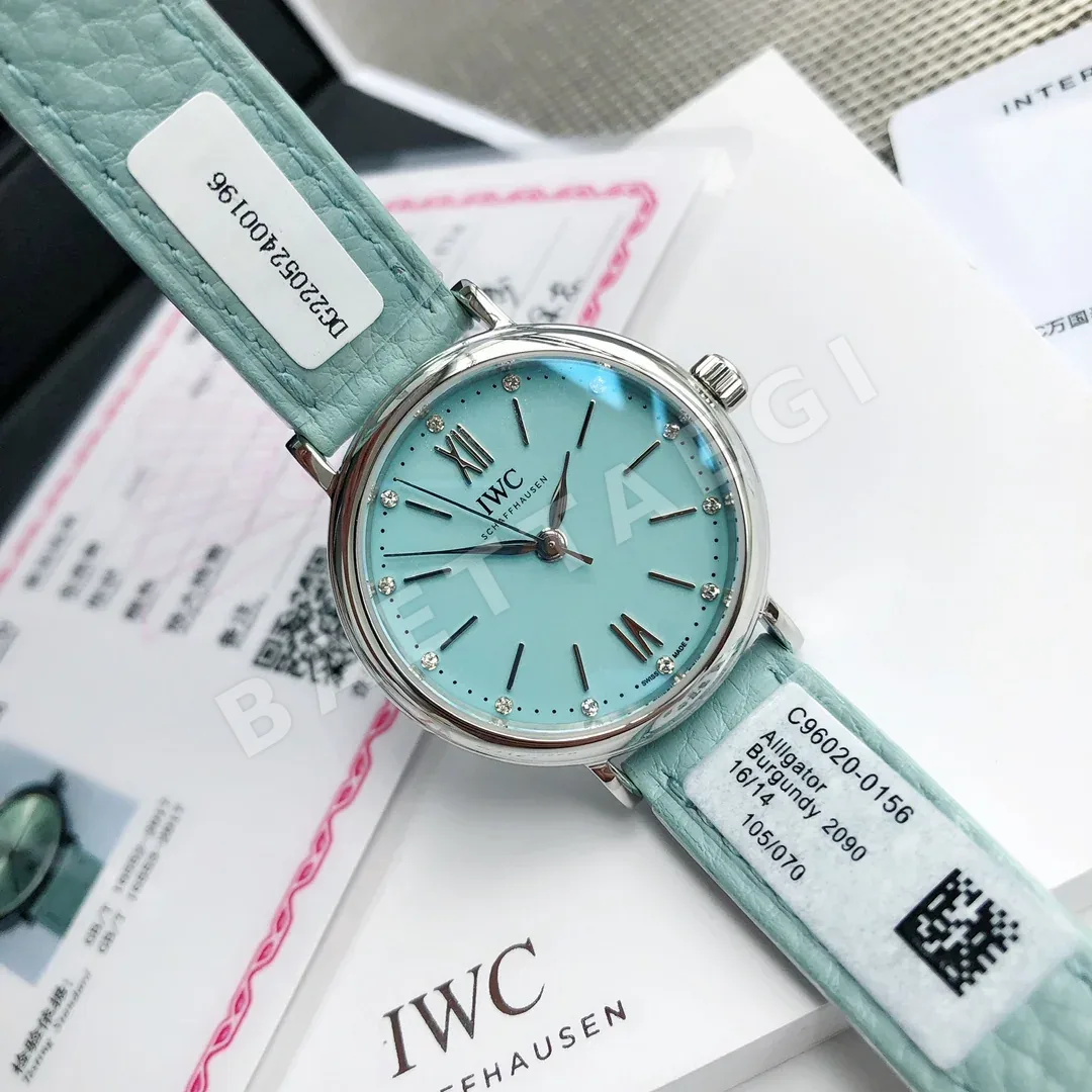 IWC 포트피노 라이트블루 다이얼 여성 시계 상세 이미지 4
